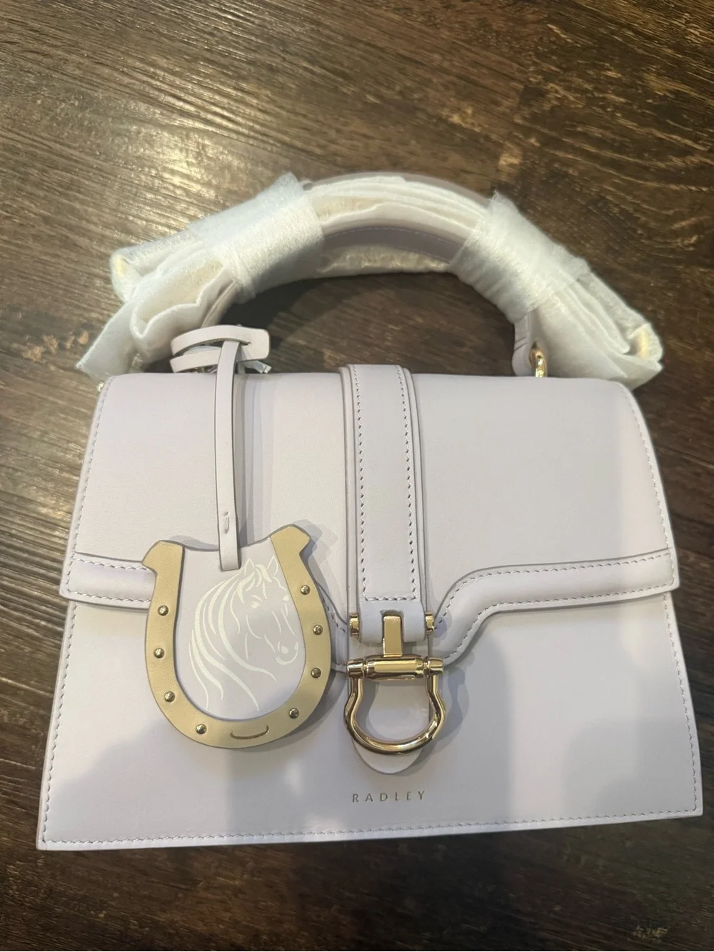 NWT Radley London KY Derby 25 top-Handle Lavender Leather Satchel